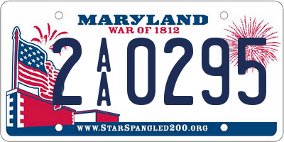 MD license plate 2AA0295