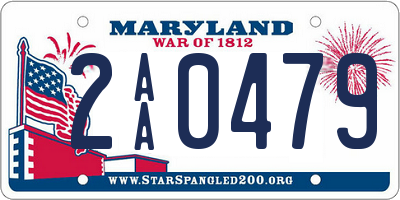 MD license plate 2AA0479