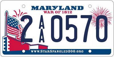 MD license plate 2AA0570