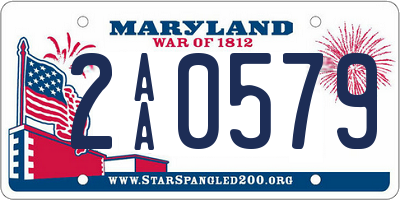 MD license plate 2AA0579