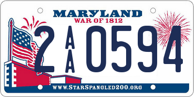 MD license plate 2AA0594