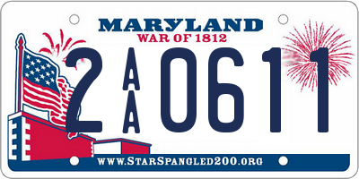 MD license plate 2AA0611