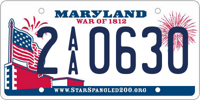 MD license plate 2AA0630