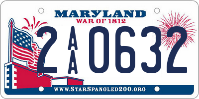 MD license plate 2AA0632