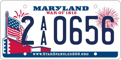 MD license plate 2AA0656