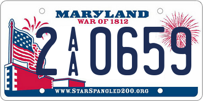 MD license plate 2AA0659