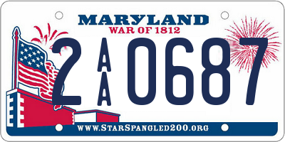 MD license plate 2AA0687