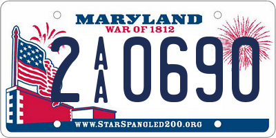 MD license plate 2AA0690