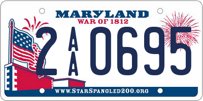 MD license plate 2AA0695