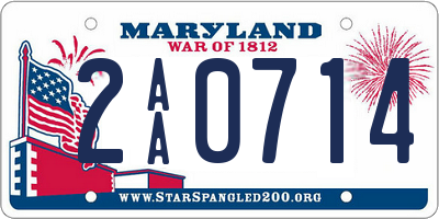 MD license plate 2AA0714