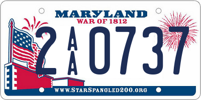 MD license plate 2AA0737