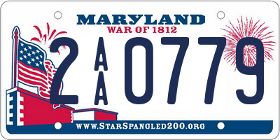 MD license plate 2AA0779