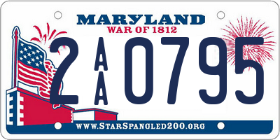 MD license plate 2AA0795