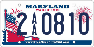 MD license plate 2AA0810