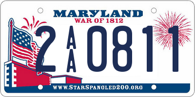 MD license plate 2AA0811