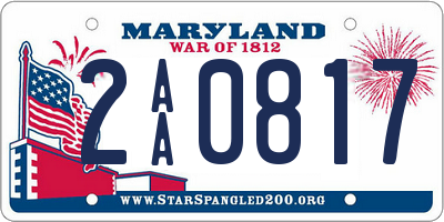 MD license plate 2AA0817