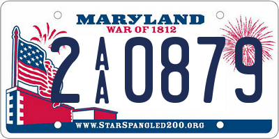 MD license plate 2AA0879