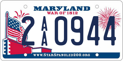 MD license plate 2AA0944