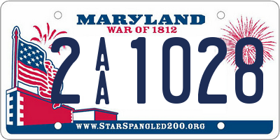 MD license plate 2AA1028