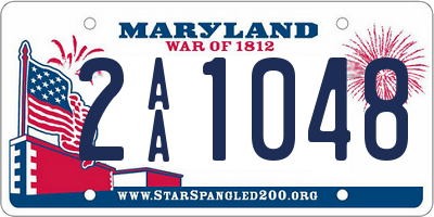 MD license plate 2AA1048