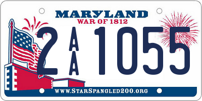 MD license plate 2AA1055