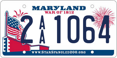 MD license plate 2AA1064