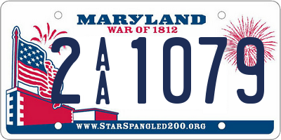 MD license plate 2AA1079