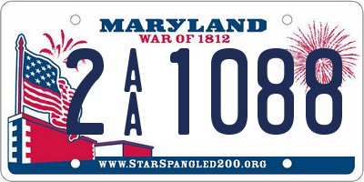 MD license plate 2AA1088