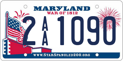 MD license plate 2AA1090