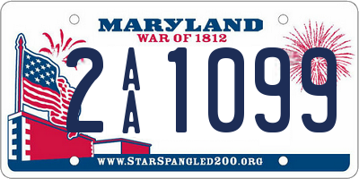 MD license plate 2AA1099