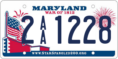 MD license plate 2AA1228