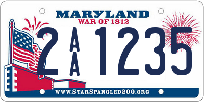 MD license plate 2AA1235
