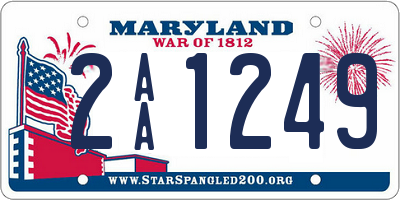 MD license plate 2AA1249