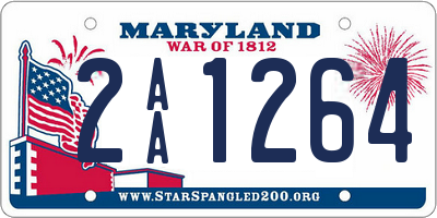 MD license plate 2AA1264