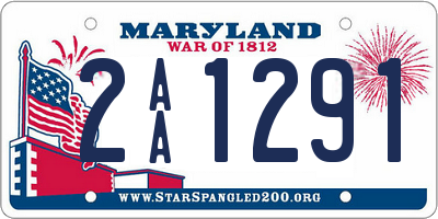 MD license plate 2AA1291