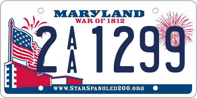 MD license plate 2AA1299