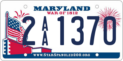 MD license plate 2AA1370