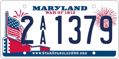 MD license plate 2AA1379