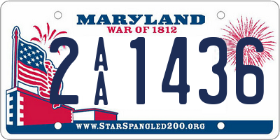 MD license plate 2AA1436