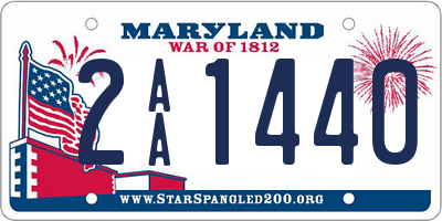 MD license plate 2AA1440