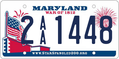 MD license plate 2AA1448