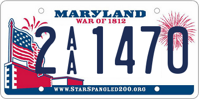 MD license plate 2AA1470