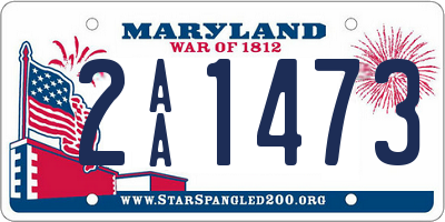 MD license plate 2AA1473