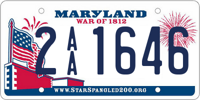 MD license plate 2AA1646