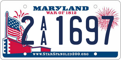 MD license plate 2AA1697