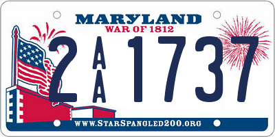MD license plate 2AA1737