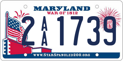 MD license plate 2AA1739