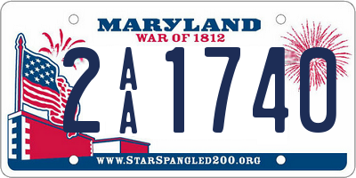 MD license plate 2AA1740