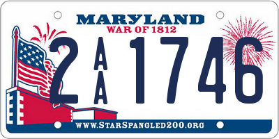 MD license plate 2AA1746