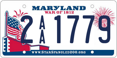 MD license plate 2AA1779